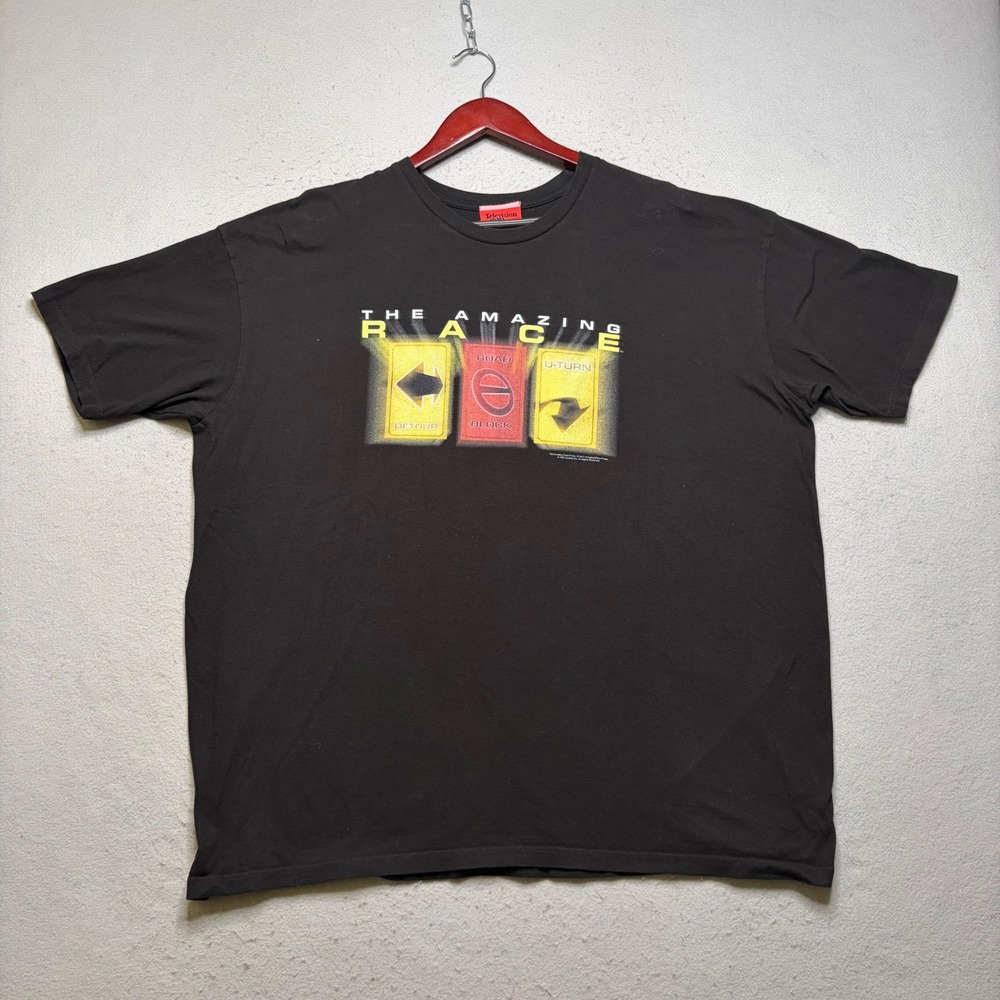 Television City T-Shirt Mens XXL‎ Black The Amazing Race 2011 Promo Graphic Tee